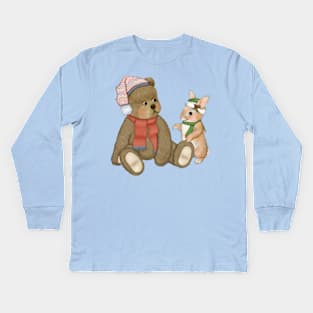 Winter Snow Friends Kids Long Sleeve T-Shirt